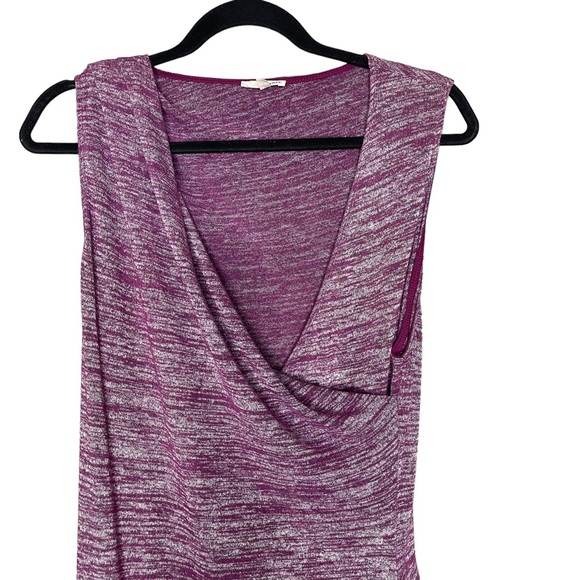 Wilfred Free ‘Izidora’ Marled Purple Faux Wrap Dress Size Large - Picture 4 of 8